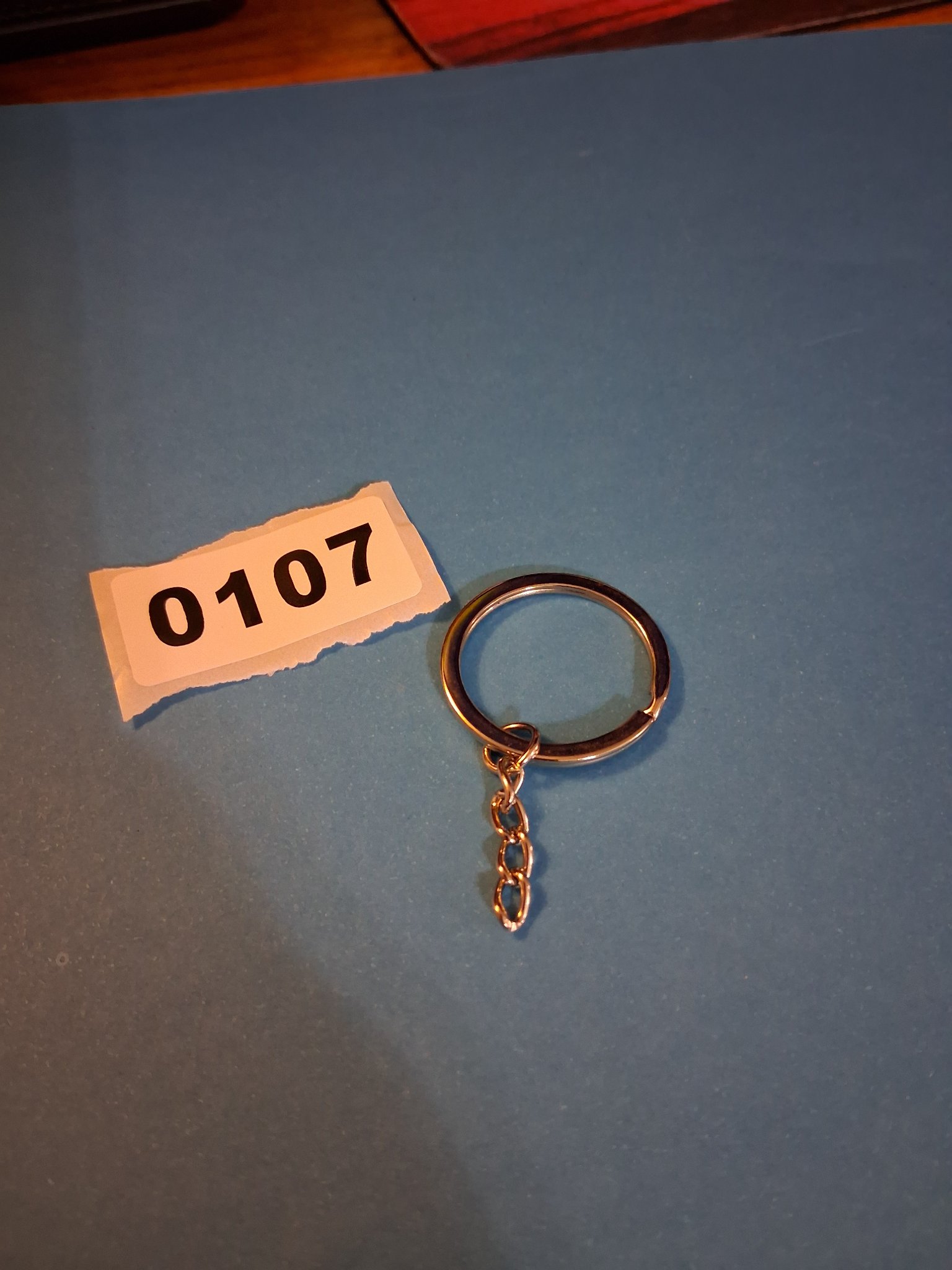Addon — 107B Silver Key Ring with Chain